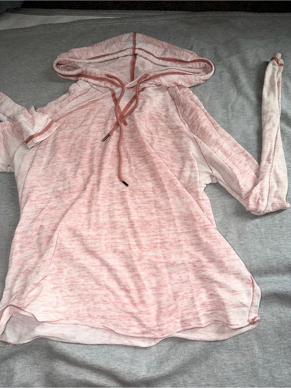 Maurices Light Pink Hooded Pullover Sweatshirt